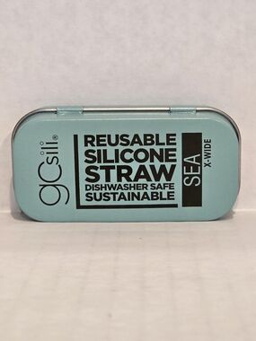 Aqua Reusable Silicone Straw Set - X Wide - GoSili
